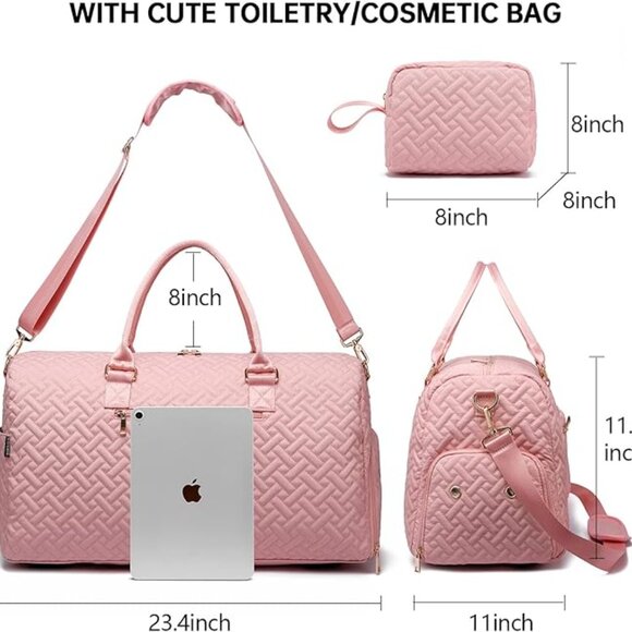 DUFFLE Bag for Travel Pink - Picture 4 of 7